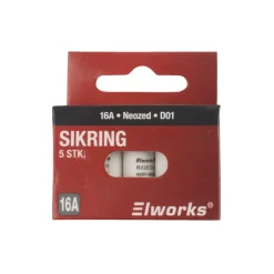 Elworks Sikringer*Sikringer 16A D01 5-pk. -
