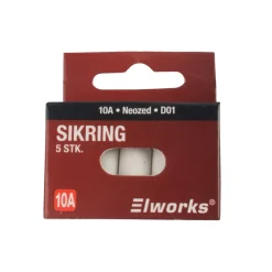 Elworks Sikringer*Sikringer 10A D01 5-pk. -