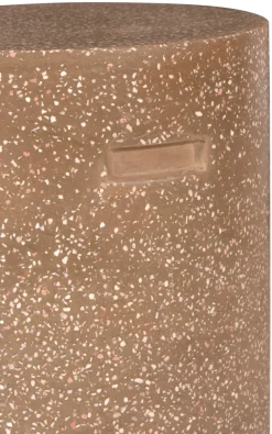 Havestole|Øvrige Havemøbler*Skammel i Ø37 x H40 cm Brun terrazzo
