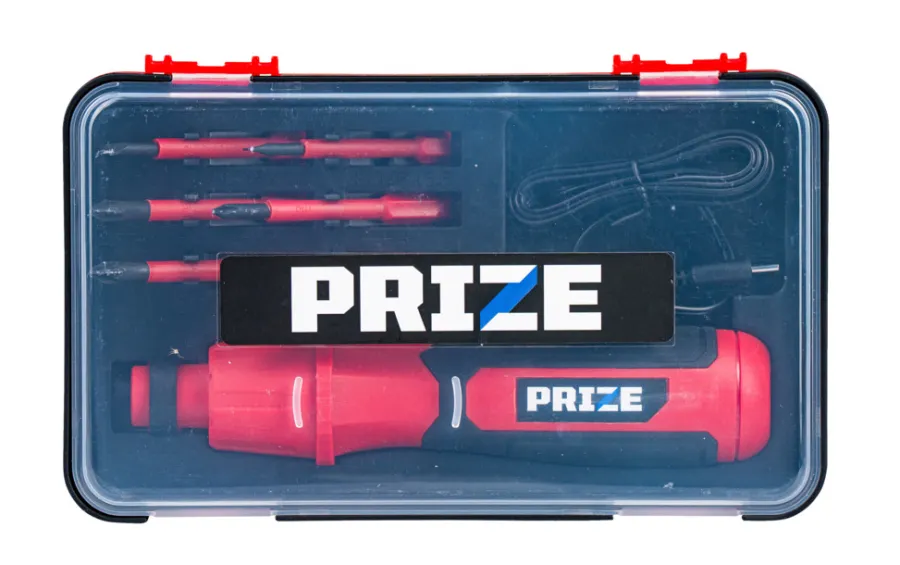 PRIZE® Bore- & Skruemaskiner*Skruemaskinesæt VDE akku 4 V -