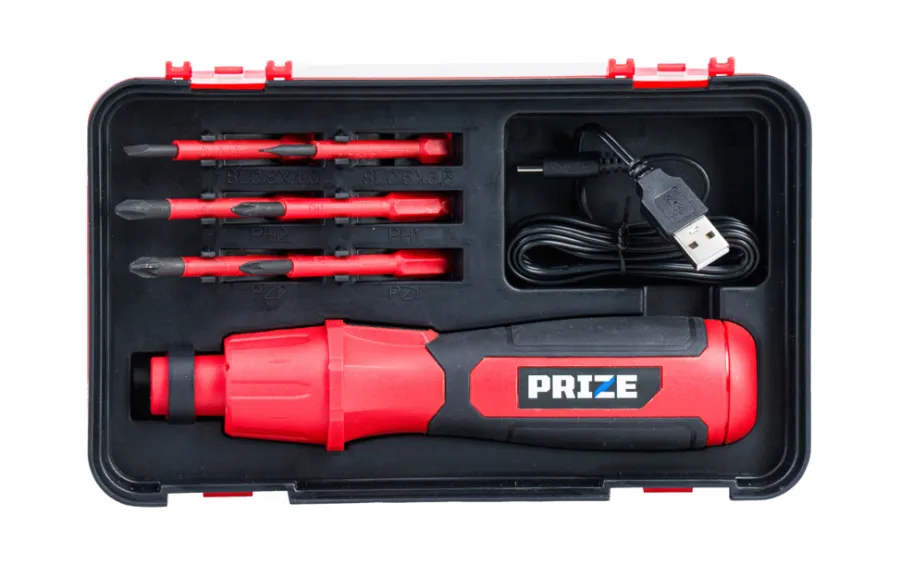 PRIZE® Bore- & Skruemaskiner*Skruemaskinesæt VDE akku 4 V -