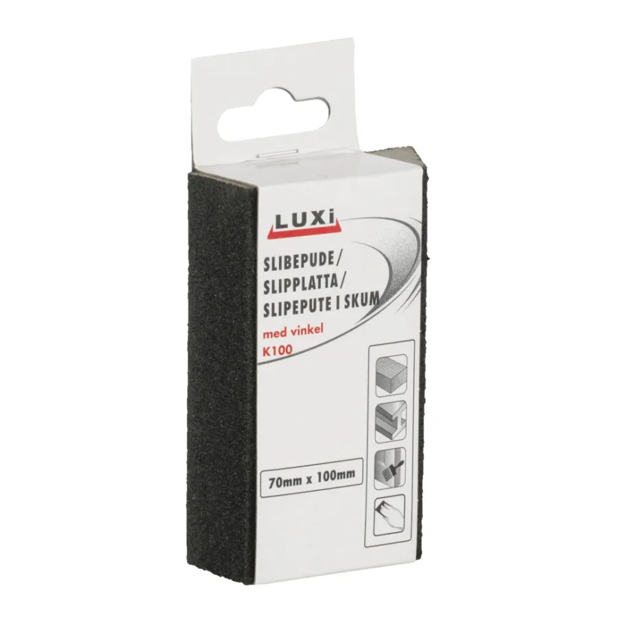 LUXI® Sandpapir*Slibepude korn 100 med vinkel - 70 x 100 mm -