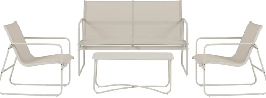 Loungemøbler*Sofasæt i fire dele i farven Sandy Grey