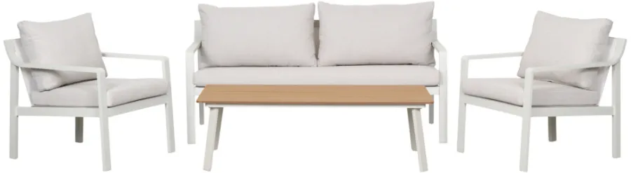 Sunlife® Sæsonafslutning|Loungemøbler*Sofasæt Philadelphia - Beige og natur