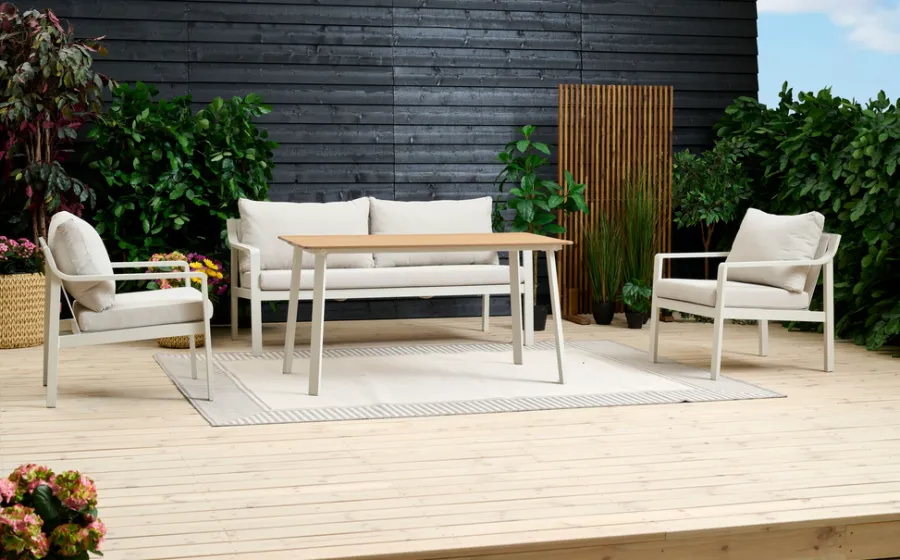 Sunlife® Sæsonafslutning|Loungemøbler*Sofasæt Philadelphia - Beige og natur