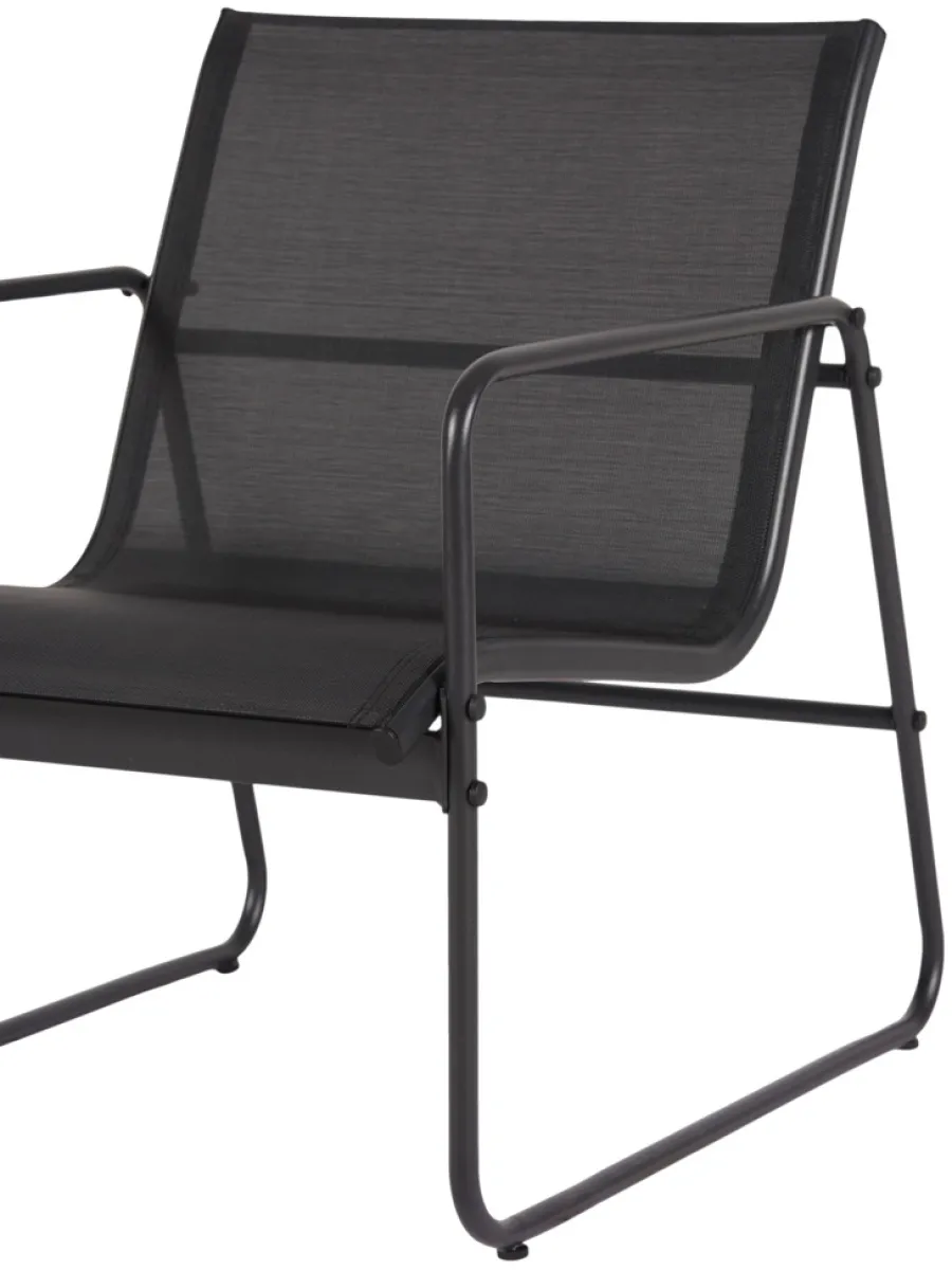 Envy Loungemøbler*Sofasæt stål 4 dele - Sort