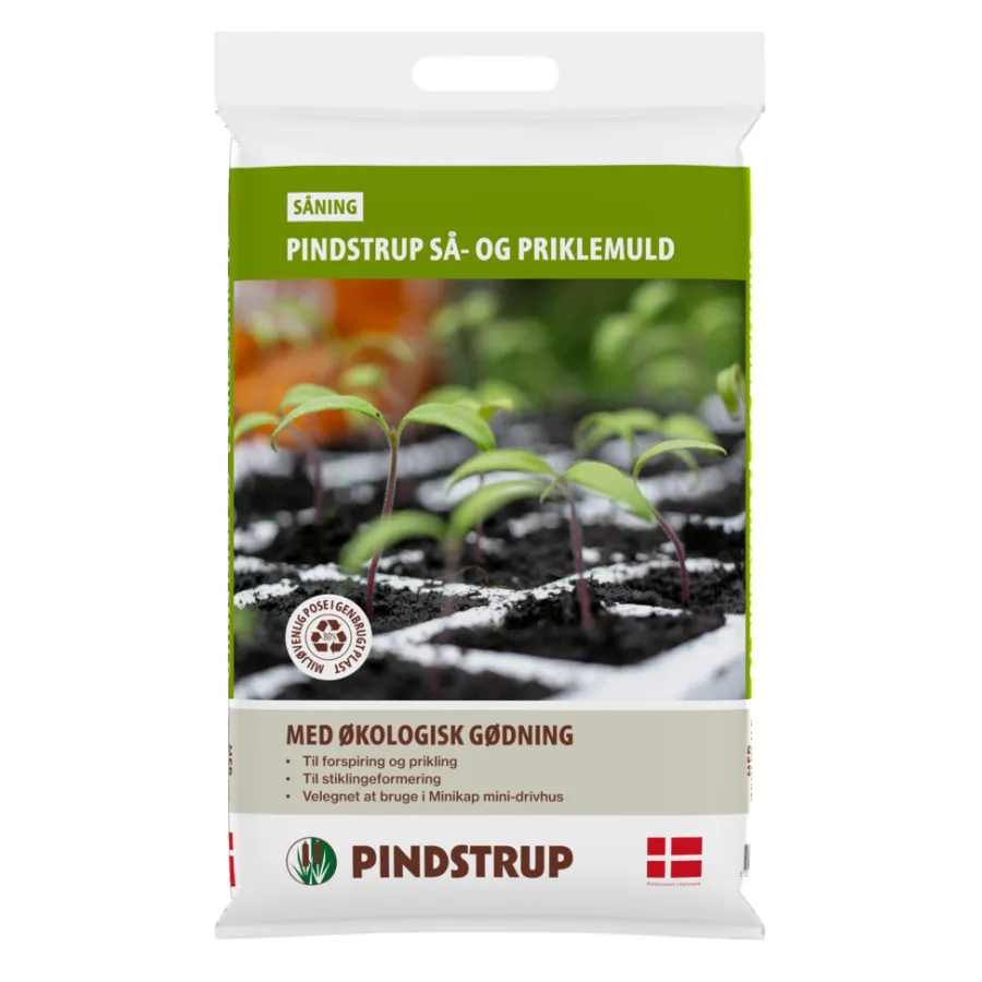 Pindstrup Jord*Så- og priklemuld m/økogødning 8 liter -