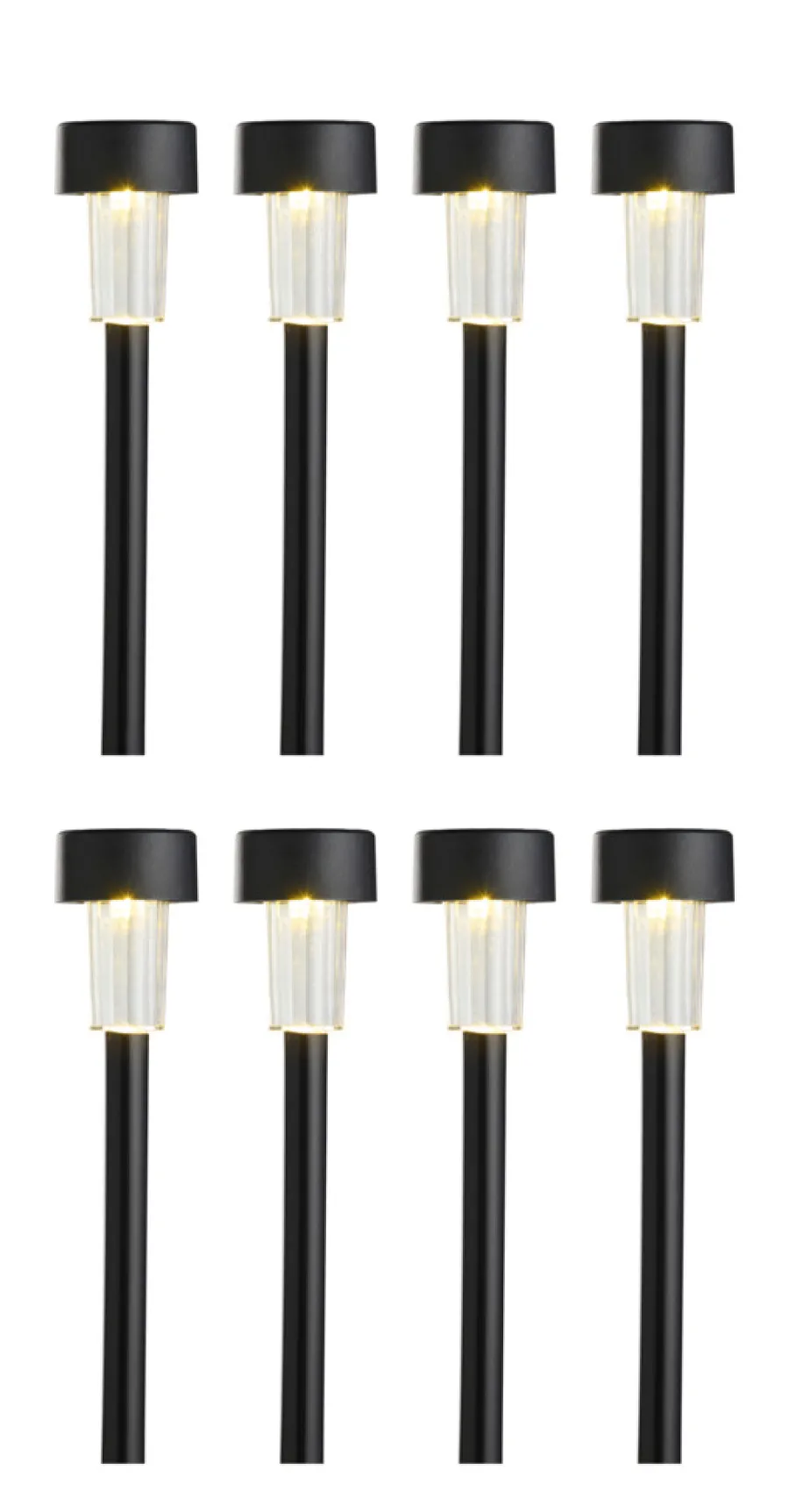 Garden® Sæsonafslutning|Solcellelamper*Solcellelamper til haven H35,5 cm 8-pk. - Sort