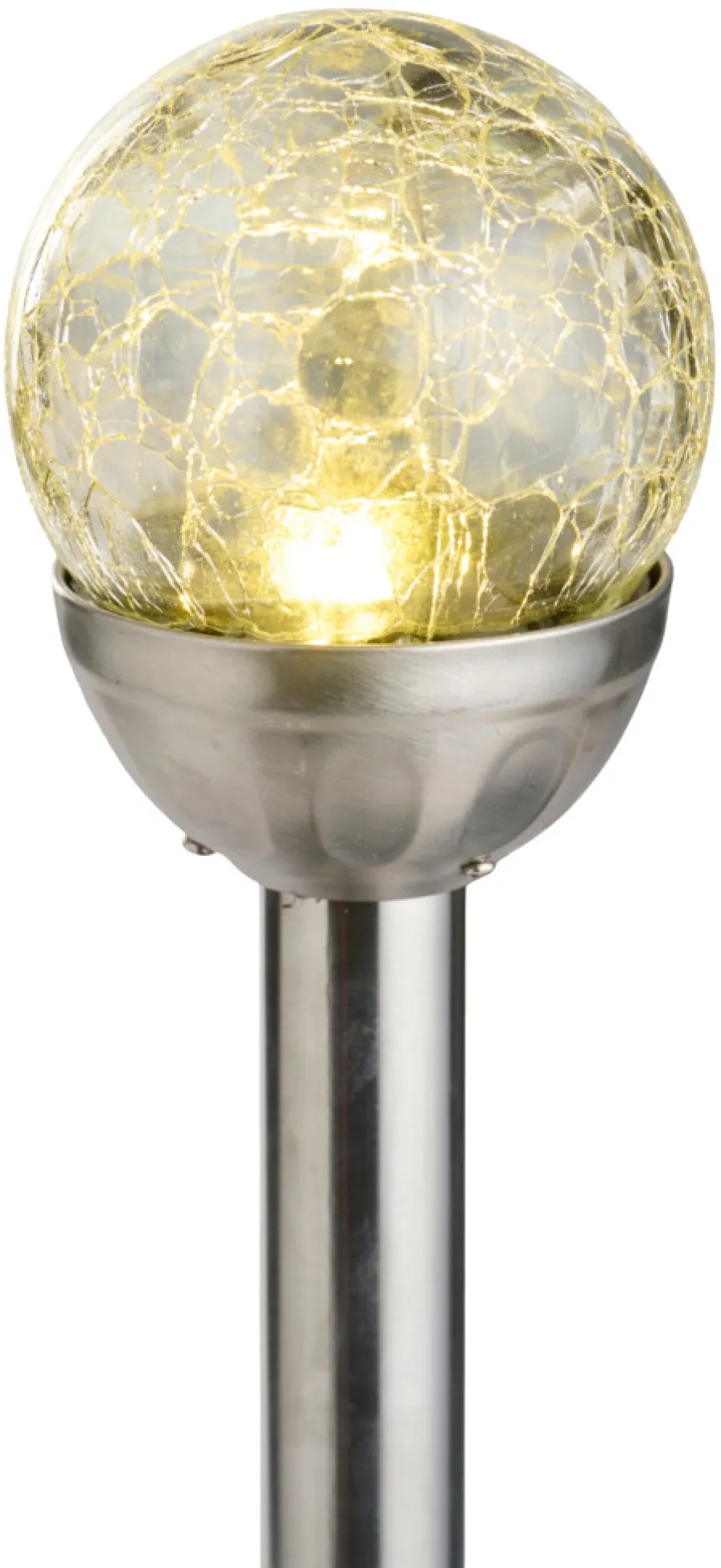 Garden® Sæsonafslutning|Solcellelamper*Solcellelamper Ø8 x H34 cm 3-pk. - Sølv