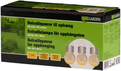 Garden® Sæsonafslutning|Solcellelamper*Solcellepære glas/metal Ø6 cm 3-pk. - Sølv