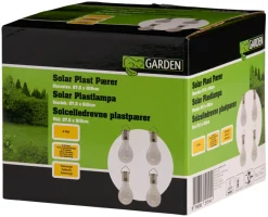 Garden® Sæsonafslutning|Solcellelamper*Solcellepærer plast Ø7,5 cm 4-pk. - Sølv