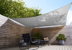 Sunlife® Sæsonafslutning|Parasoller & Markiser*Solsejl Alba firkantet 3,6 x 3,6 meter - Grå