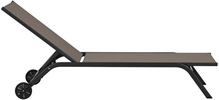 Sunlife® Sæsonafslutning|Solvogne*Solseng Lima 190,8 x 67 x 30 cm - Sort/grå