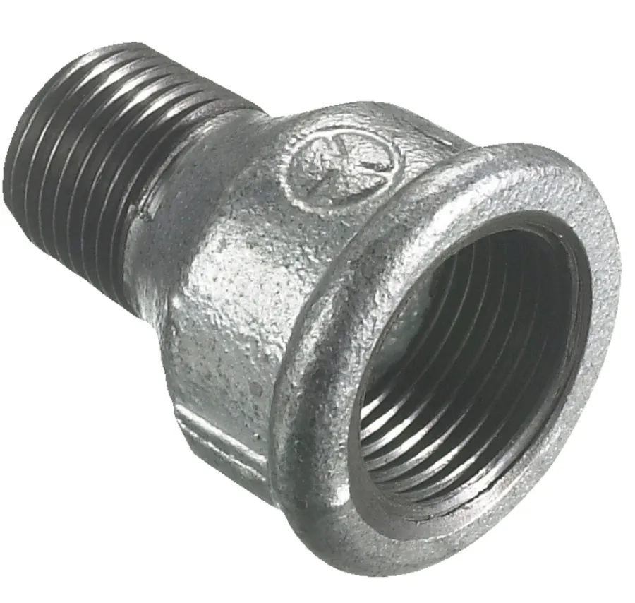 Galvaniserede*Spidsmuffe galvaniseret 3/4" x 1/2"