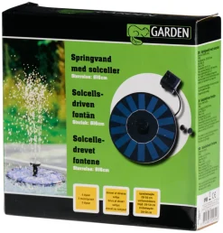 Garden® Sæsonafslutning|Lys & Havedekorationer*Springvand med solceller Ø16 cm -