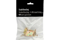 Stakit*Stakitbeslag gulcrom 4 stk.
