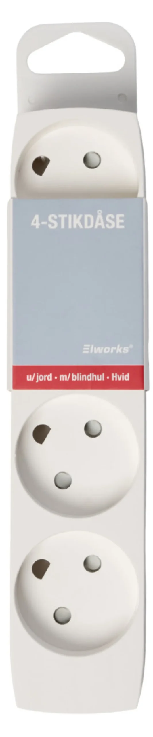 Elworks Stikdåser*4-Stikdåse hvid -