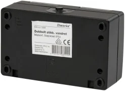 Elworks Stikkontakter & Afbrydere*Stikkontakt dobbelt m/jord - Matsort