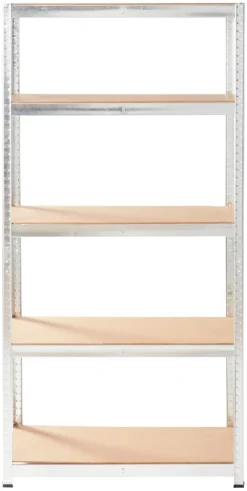 Arbejdsborde & Reoler*Stålreol galv. m/5 hylder - 90 x 180 x 45 cm