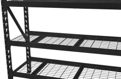 Probuilder Arbejdsborde & Reoler*Stålreol 4 hylder sort 196 x 183 x 61 cm - Mat sort
