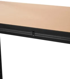 Arbejdsborde & Reoler*Stålreol sort m/4 hylder 90 x 190 x 40 cm