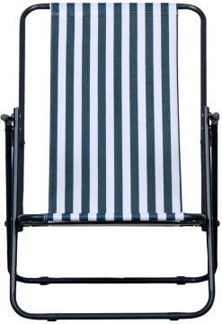 Sunlife® Sæsonafslutning|Havestole*Strandstol Albany i metal og polyester - Blå/hvid