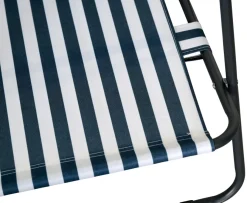 Sunlife® Sæsonafslutning|Havestole*Strandstol Albany i metal og polyester - Blå/hvid