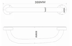 Tilbehør Til Badeværelset*Støttegreb 30 cm krom