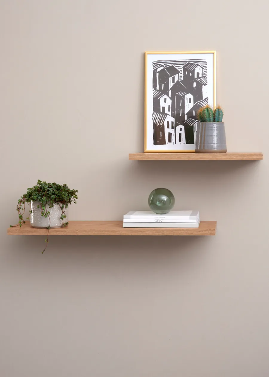 DAY Hylder*Svævehylde MDF folie 58 x 20 cm - Træ
