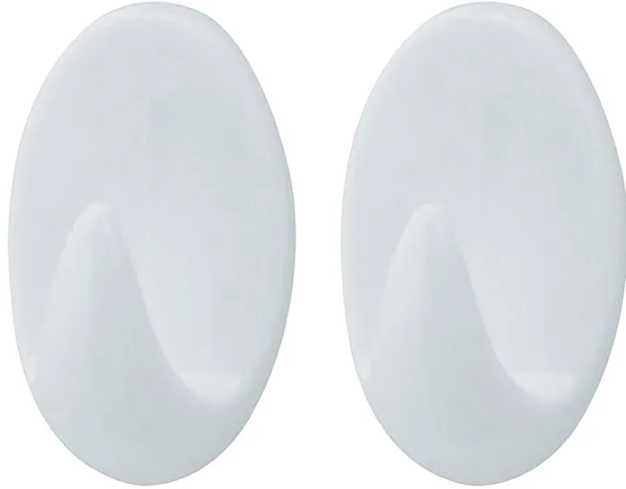 TARGET® Knager & Knagerækker*håndklædekrog oval plast medium 2 stk.