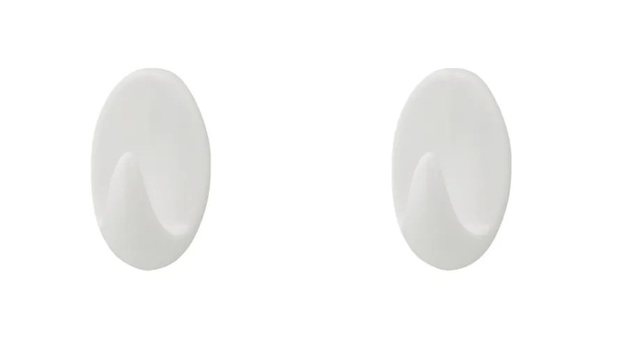 TARGET® Knager & Knagerækker*håndklædekrog oval plast large 2 stk.