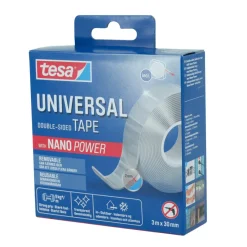 tesa® Tape*Nano Power dobbeltklæbende tape 30 mm x 3 meter Transparant