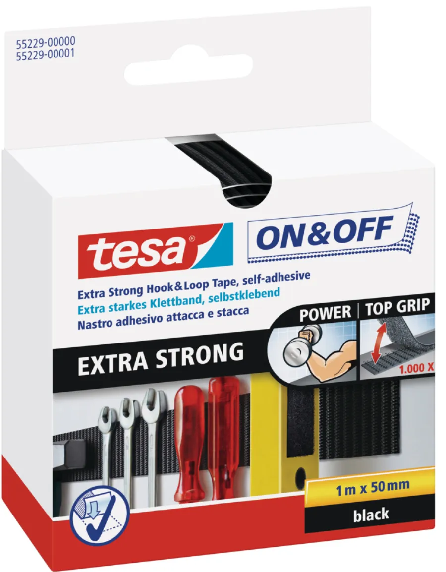 tesa® Tape*On & Off Ekstra Stærk burretape 1 meter