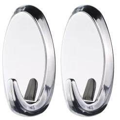 tesa® Klæbesøm*Powerstrips Kroge Oval Large 2 kg - 2 stk. Krom