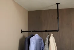 Tøjstativer & Garderobeindretning*Tøjstativ til væg/loft Ø25 mm sort