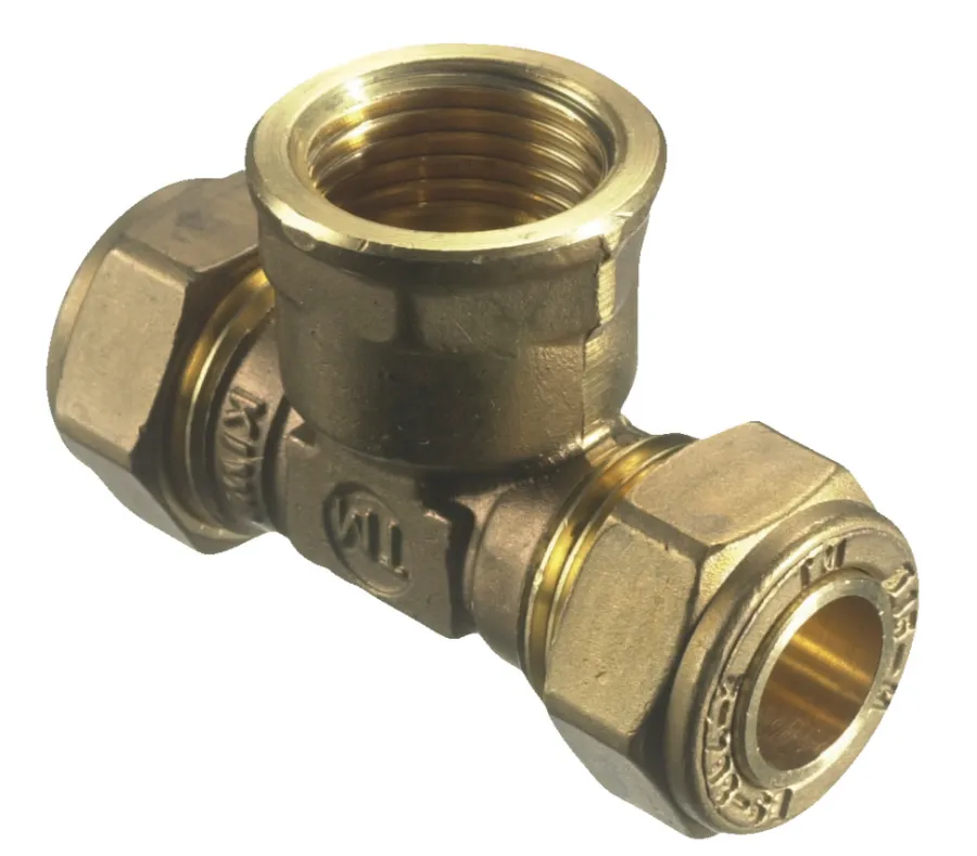 Fittings Til Rør*T-klemring m/muffe messing 12 x 1/2" x 12 mm