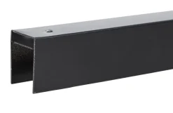 Panelhegn*Top-/bundliste til panelhegn sort aluminium 172 cm