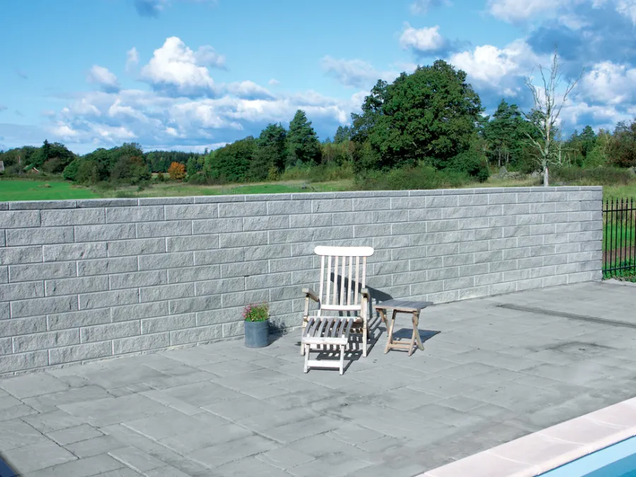 Betongruppen RBR Læ- & Støttemure*Topplade grå til BB-mur & Lock-Block XL 60 x 31 x 7 cm