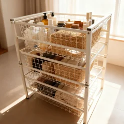 Homefixer Reoler & Rumdelere*Trådreol m/3 skuffer 63 x 43,5 x 54,5 cm - Hvid