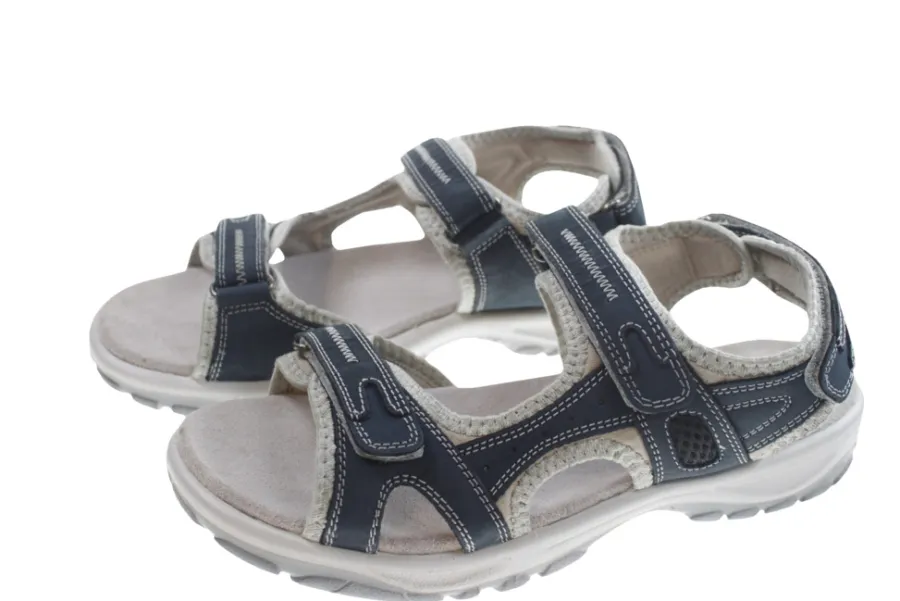 Træsko & Fodtøj*Trekkingsandaler dame læder str. 40 Denimfarvet