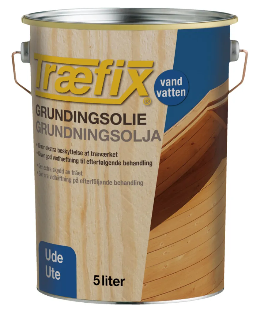 TræFix® Trægrunder*transparent grundingsolie vandbaseret 5 liter Klar