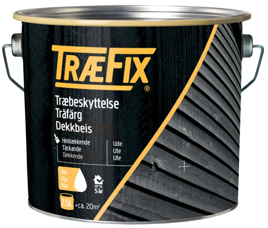 TræFix® Træbeskyttelse*træbeskyttelse heldækkende 2,5 l Hvid