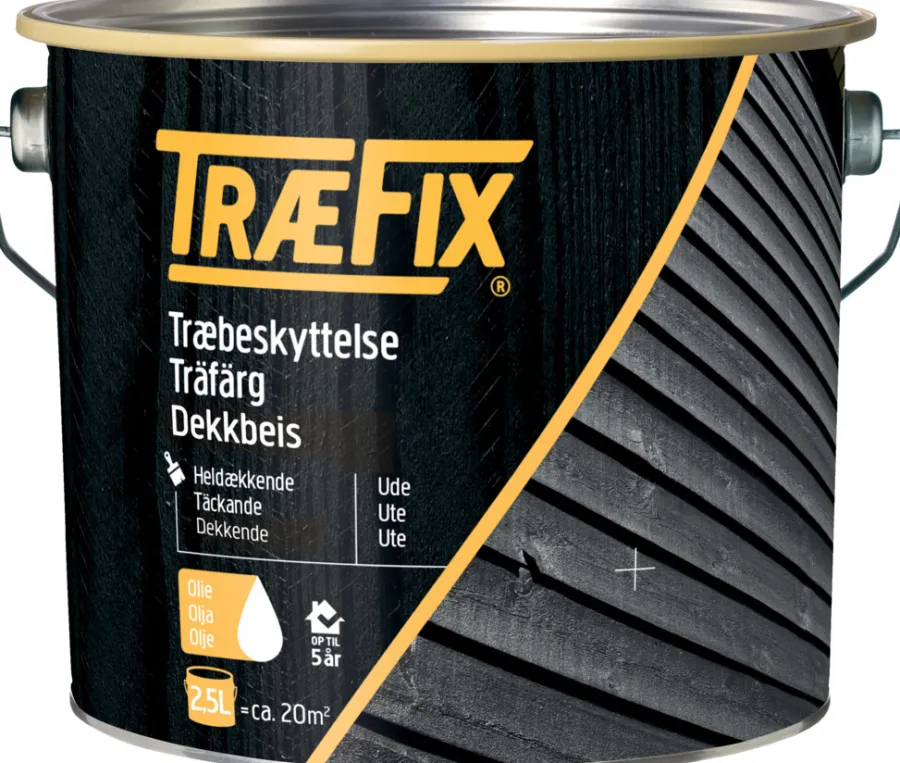 TræFix® Træbeskyttelse*træbeskyttelse heldækkende grøn umbra 2,5 liter Grøn umbra (svarende til NCS S 7020-G50Y)