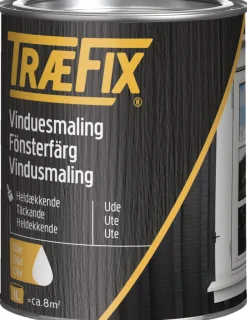 TræFix® Vinduesmaling*vinduesmaling renhvid oliebaseret 1 liter RAL 9010 renhvid