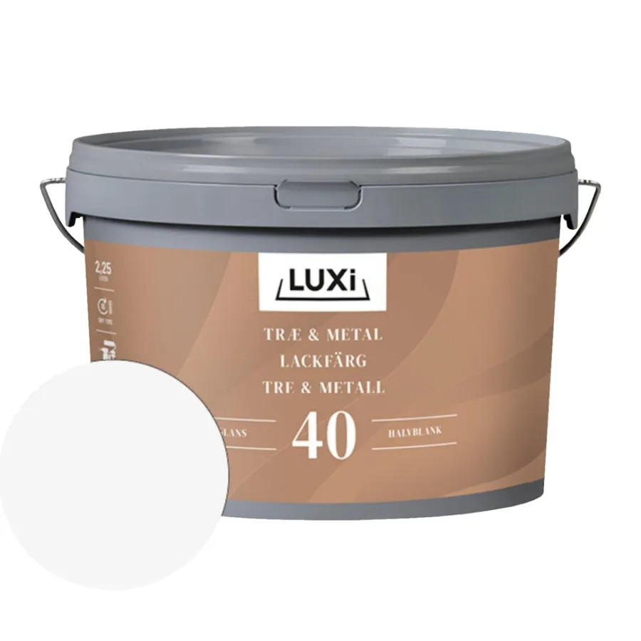LUXI® Træ- & Metalmaling*Træ & Metal 40 2,25 liter - Hvid