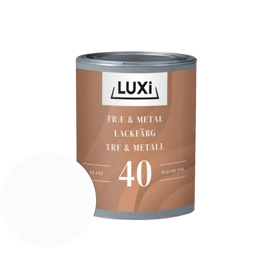 LUXI® Træ- & Metalmaling*Træ & Metal 40 0,75 liter - Hvid