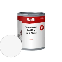Stabile® Træ- & Metalmaling*Træ & Metal 40 maling 0,75 liter - Hvid