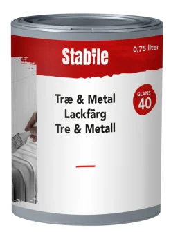 Stabile® Træ- & Metalmaling*Træ & Metal 40 maling 0,75 liter - Hvid