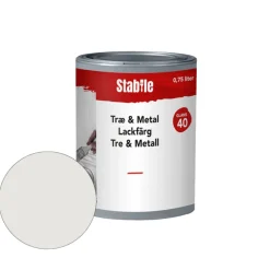 Stabile® Træ- & Metalmaling*Træ & Metal 40 modehvid maling 0,75 liter - Modehvid (NCS-kode s1002-y20r)