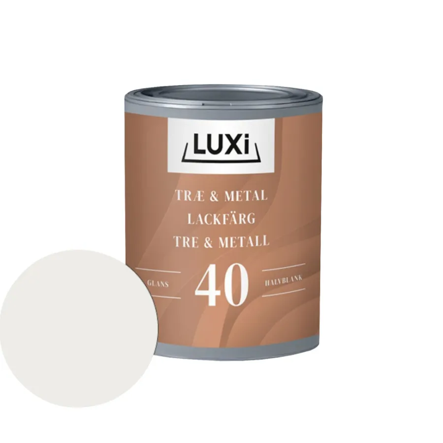 LUXI® Træ- & Metalmaling*Træ & Metal 40 0,75 liter - Renhvid (RAL 9010)
